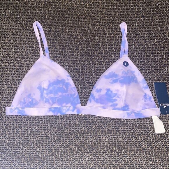 ✨ hollister pink/purple tie dye triangle bikini top✨ - Picture 3 of 5